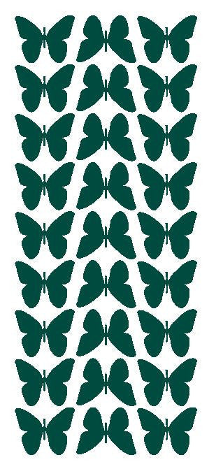 Dark Green 1" Butterfly Stickers BRIDAL SHOWER Wedding Envelope Seals School arts & Crafts - Winter Park Products