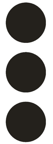 2-1/2" Black Round Color Code Inventory Label Dots Stickers - Winter Park Products