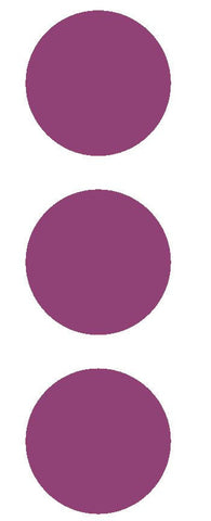 3" Plum Round Color Code Inventory Label Dots Stickers - Winter Park Products