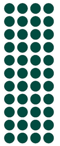 3/4" Dark Green Round Color Code Inventory Label Dot Stickers - Winter Park Products