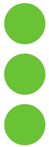 2-1/2" Lime Green Round Color Code Inventory Label Dots Stickers - Winter Park Products