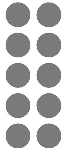 2" Dk Gray Grey Round Color Coded Inventory Label Dots Stickers - Winter Park Products