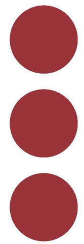 3" Burgundy Round Color Code Inventory Label Dots Stickers - Winter Park Products