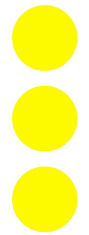 2-1/2" Lt Yellow Round Color Code Inventory Label Dots Stickers - Winter Park Products