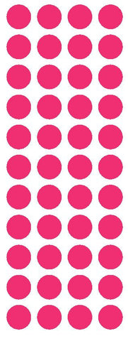 3/4" Hot Pink Round Color Code Inventory Label Dot Stickers - Winter Park Products