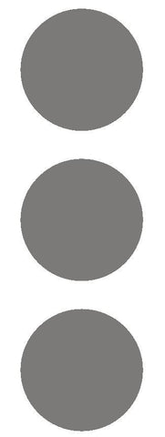 3" Dk Gray Grey Round Color Code Inventory Label Dots Stickers - Winter Park Products