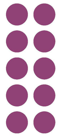 2" Plum Round Color Coded Inventory Label Dots Stickers - Winter Park Products