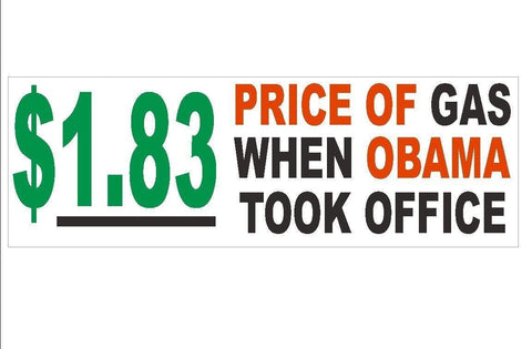 Anti Obama Price of Obama Political Bumper Sticker or Helmet Sticker D184 - Winter Park Products