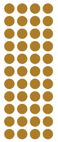 3/4" Gold Round Color Code Inventory Label Dot Stickers - Winter Park Products