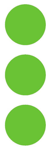 3" Lime Green Round Color Code Inventory Label Dots Stickers - Winter Park Products