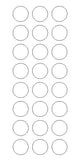 1" CLEAR Round Vinyl Color Code Inventory Label Dot Stickers - Winter Park Products