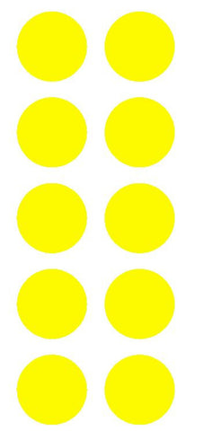 2" Lt Yellow Round Color Coded Inventory Label Dots Stickers - Winter Park Products