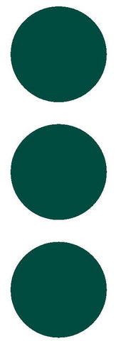 2-1/2" Dk Green Round Color Code Inventory Label Dots Stickers - Winter Park Products