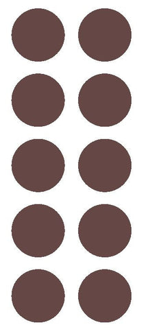 2" Brown Round Color Coded Inventory Label Dots Stickers - Winter Park Products