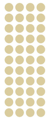 3/4" Beige Tan Round Color Code Inventory Label Dot Stickers - Winter Park Products