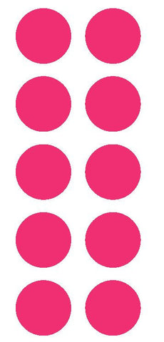 2" Hot Pink Round Color Coded Inventory Label Dots Stickers - Winter Park Products