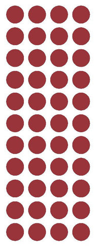 3/4" Burgundy Round Color Code Inventory Label Dot Stickers - Winter Park Products