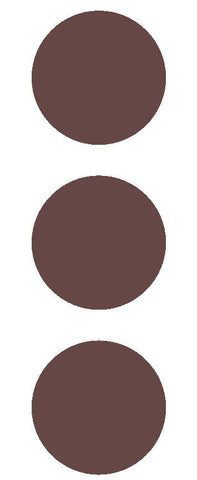 2-1/2" Brown Round Color Code Inventory Label Dots Stickers - Winter Park Products