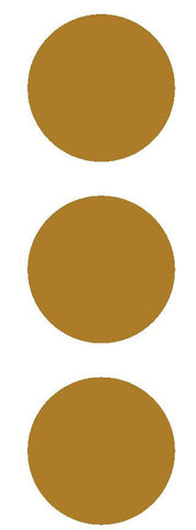 3" Gold Round Color Code Inventory Label Dots Stickers - Winter Park Products