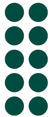 2" Dk Green Round Color Coded Inventory Label Dots Stickers - Winter Park Products