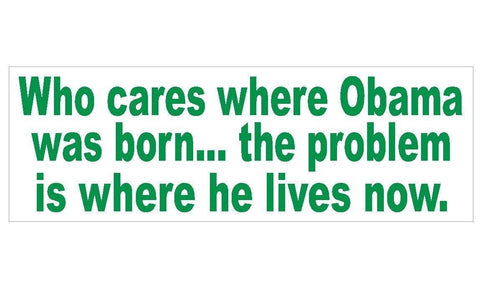 Anti Obama where he was Born Political Bumper Sticker or Helmet Sticker D290 - Winter Park Products