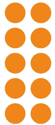 2" Lt Orange Round Color Coded Inventory Label Dots Stickers - Winter Park Products