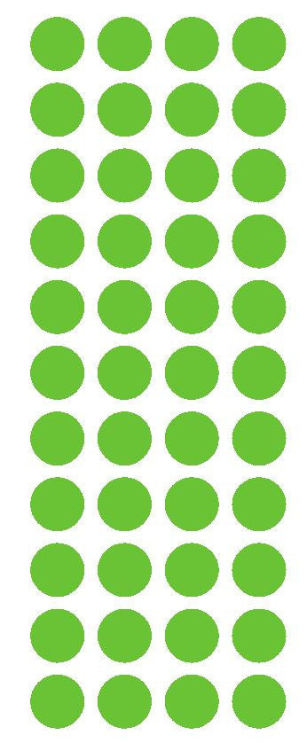 3/4" Lime Green Round Color Code Inventory Label Dot Stickers - Winter Park Products