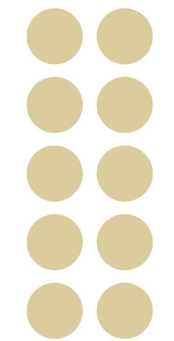 2" Beige Tan Round Color Coded Inventory Label Dots Stickers - Winter Park Products