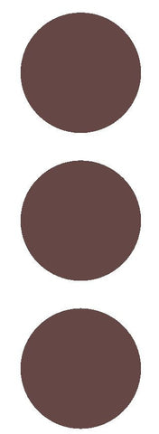 3" Brown Round Color Code Inventory Label Dots Stickers - Winter Park Products