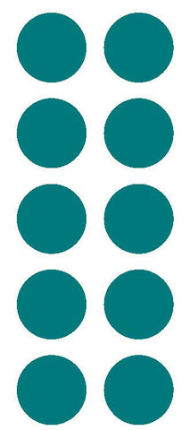 2" Turquoise Round Color Coded Inventory Label Dots Stickers - Winter Park Products