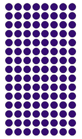 1/4" PURPLE Round Color Coding Inventory Label Dots Stickers - Winter Park Products