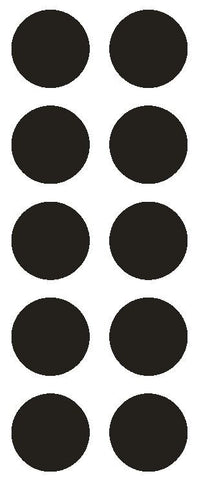 2" Black Round Color Coded Inventory Label Dots Stickers - Winter Park Products