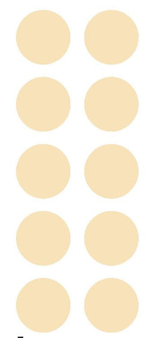 2" Ivory Round Color Coded Inventory Label Dots Stickers - Winter Park Products