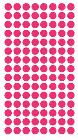 1/4" HOT PINK Round Color Coding Inventory Label Dots Stickers - Winter Park Products