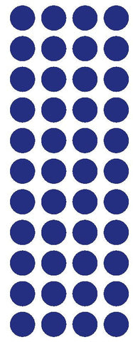 3/4" Dark Blue Round Color Code Inventory Label Dot Stickers - Winter Park Products