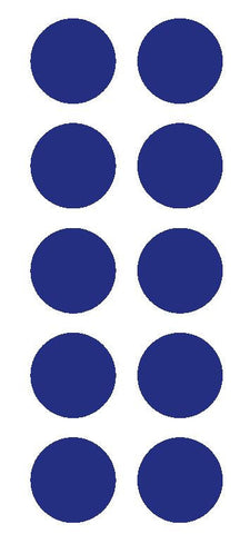 2" Dk Blue Round Color Coded Inventory Label Dots Stickers - Winter Park Products