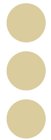 3" Beige Tan Round Color Code Inventory Label Dots Stickers - Winter Park Products