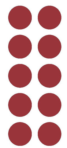 2" Burgundy Round Color Coded Inventory Label Dots Stickers - Winter Park Products