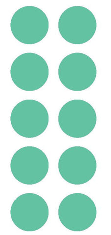 2" Mint Green Round Color Coded Inventory Label Dots Stickers - Winter Park Products