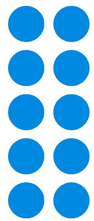 2" Med Blue Round Color Coded Inventory Label Dots Stickers - Winter Park Products