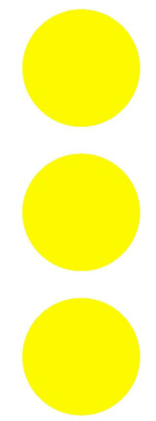 3" Lt Yellow Round Color Code Inventory Label Dots Stickers - Winter Park Products