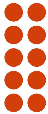 2" Red Round Color Coded Inventory Label Dots Stickers - Winter Park Products