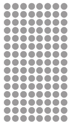 1/4" SILVER Round Color Coding Inventory Label Dots Stickers - Winter Park Products