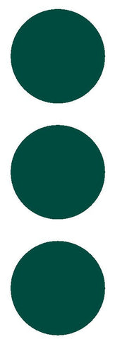 3" Dk Green Round Color Code Inventory Label Dots Stickers - Winter Park Products