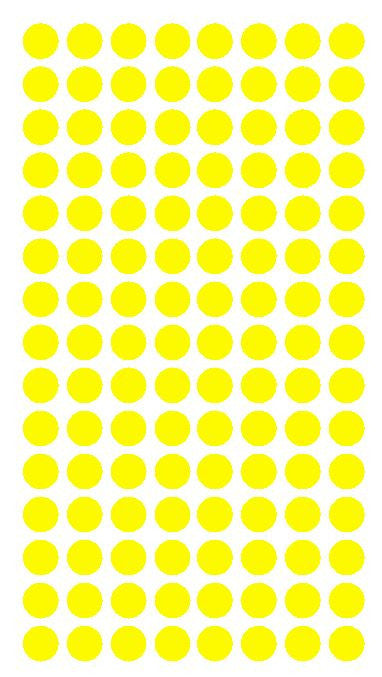 1/4" LIGHT YELLOW Round Color Coding Inventory Label Dots Stickers - Winter Park Products