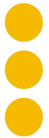 2-1/2" Golden Yellow Round Color Code Inventory Label Dots Stickers - Winter Park Products