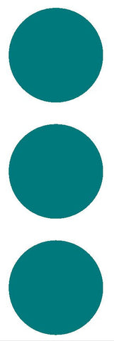 3" Turquoise Round Color Code Inventory Label Dots Stickers - Winter Park Products