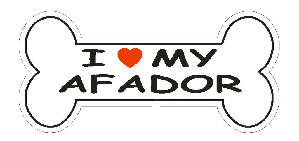 Love My Afador Bumper Sticker or Helmet Sticker D2379 Dog Bone - Winter Park Products