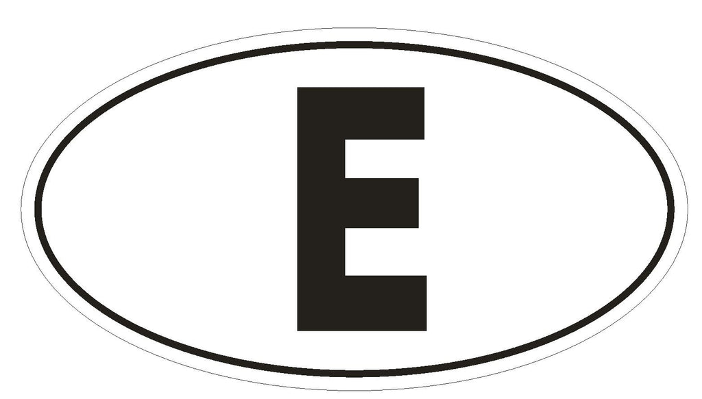 E Spain Country Code Oval Bumper Sticker or Helmet Sticker D949 – Winter  Park Products