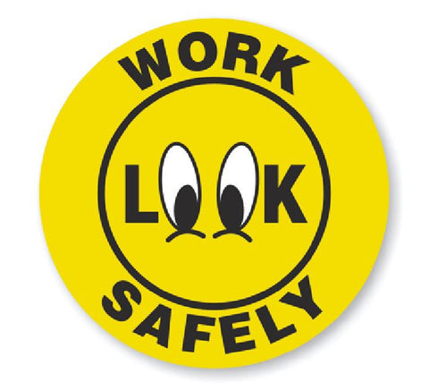 Work Safely Hard Hat Decal Hardhat Sticker Helmet Label H204 - Winter Park Products